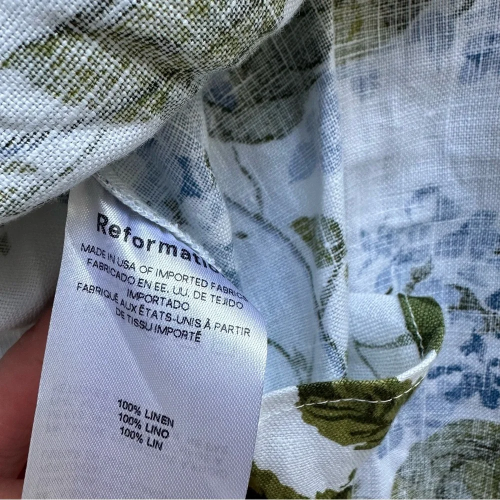 Reformation Tagliatelle Riviera Linen Floral Dress - Picture 4 of 12